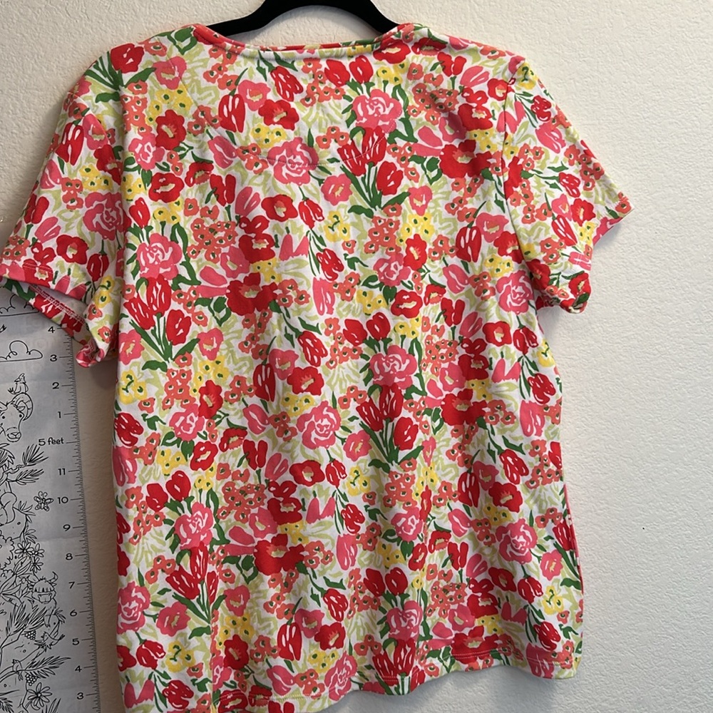 Charter Club Luxury 100% Pima Cotton Short Sleeve Pullover Top Crew NWT Large - Picture 2 of 12